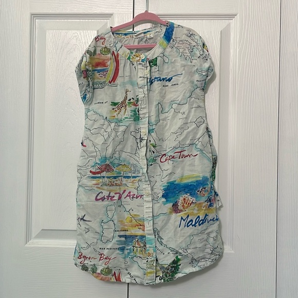 Sold on another site 
J crew crewcuts Dress with maps on it travel Positano, - Picture 1 of 1